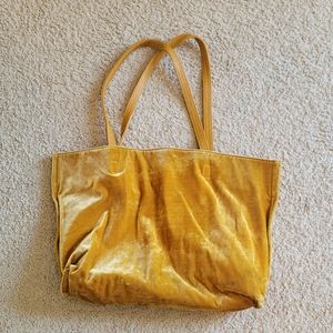 Dark Yellow Felt Tote
